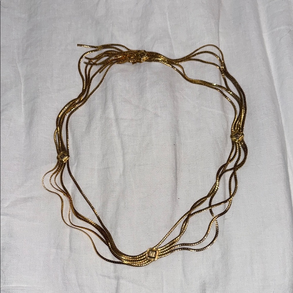 Vintage Dior Gold Multi-stand belt circa 1960